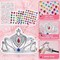17 Pcs Princess Party Crowns Set Kids Party Supplies Tiaras Making Kit with Diamond Stickers